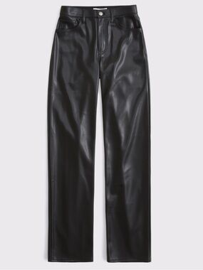 Abercrombie - Curve Love - The 90s Straight Ultra High Rise Vegan Leather Pant